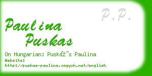 paulina puskas business card
